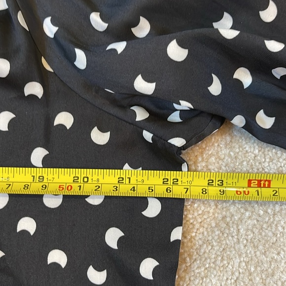 Anthropology, Dolan, black, long, sleeved blouse with white moons, medium - Picture 16 of 16